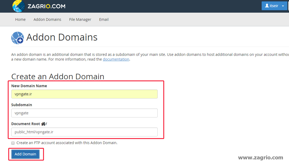 Addon-Domain2