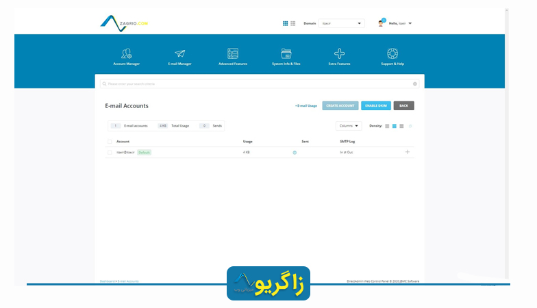 فعال کردن DKIM در DirectAdmin