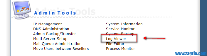 directadmin logviewer